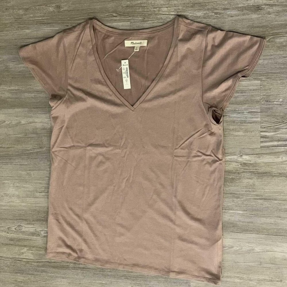 Madewell Crawford Flutter Sleeve Tee Vintage Petal